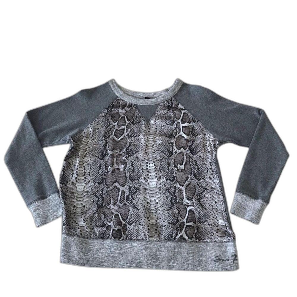 Seven7 Crewneck Sweatshirt Size Small Gray Y2K